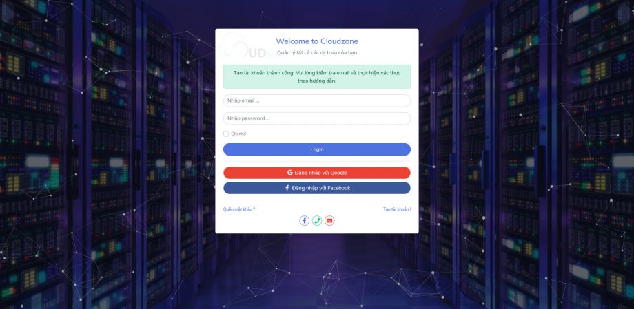 Đăng nhập Portal bằng tài khoản đã đăng ký