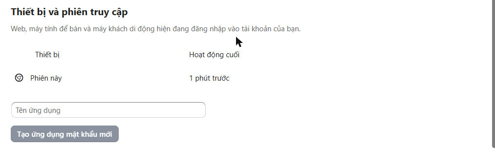 Tạo mật khẩu ứng dụng cho từng thiết bị trong Cloudzone Box